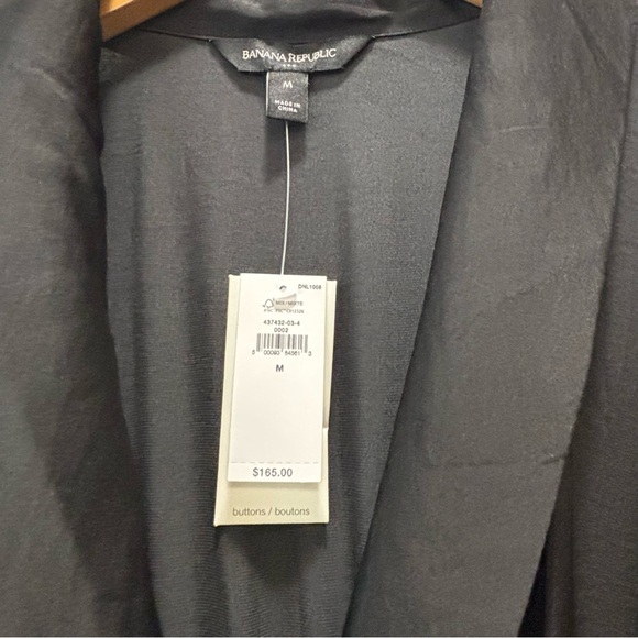 Banana Republic Silky Wrap Lapel Black Maxi Wrap Dress - Picture 5 of 14